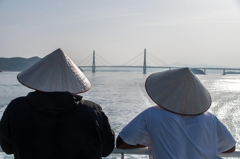 Travelers in a city